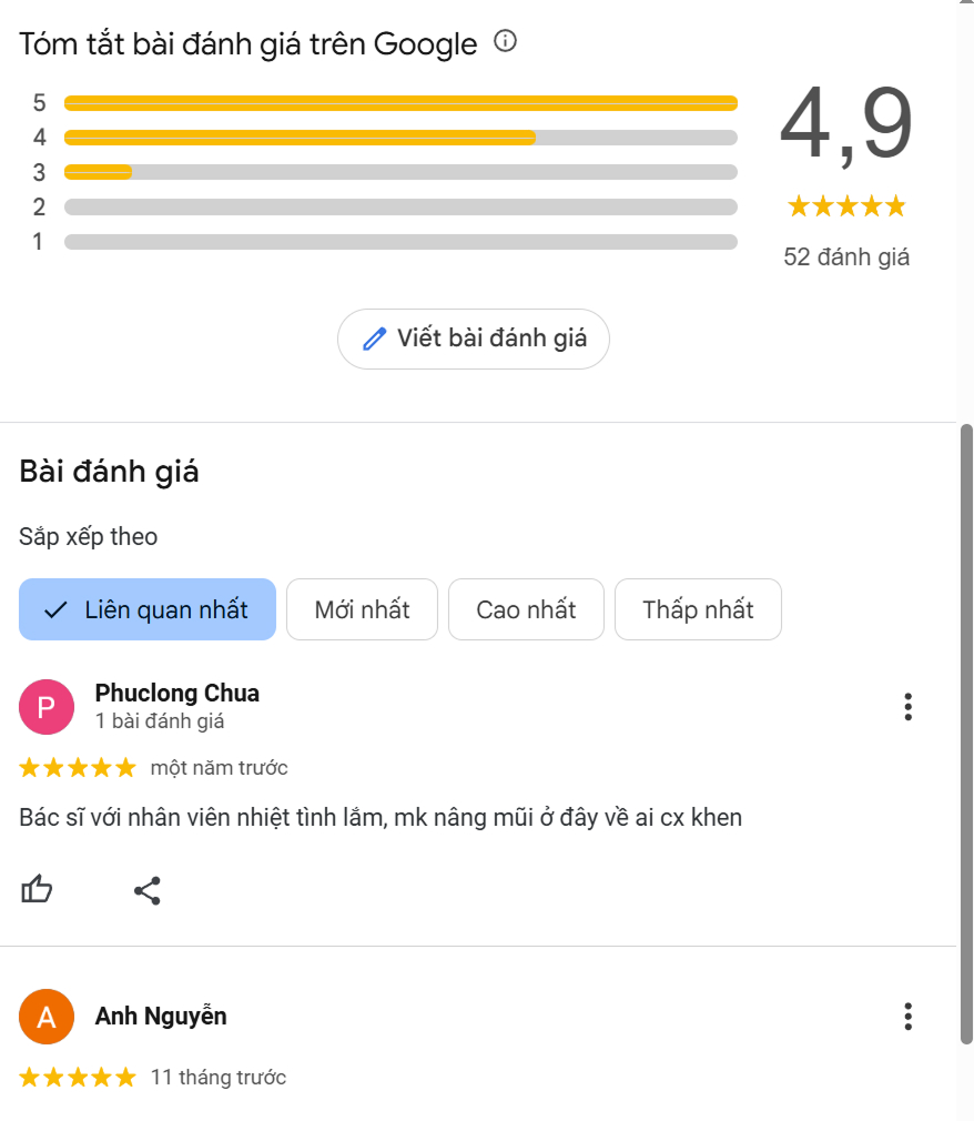 Đánh giá từ khách hàng sau khi sửu dụng dịch vụ tại nha khoa - Ảnh: nhakhoahoanggiadiamond.vn